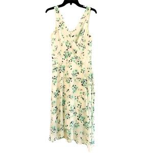 Floral print V-Neck Tie waist Faux wrap dress by DKNY
